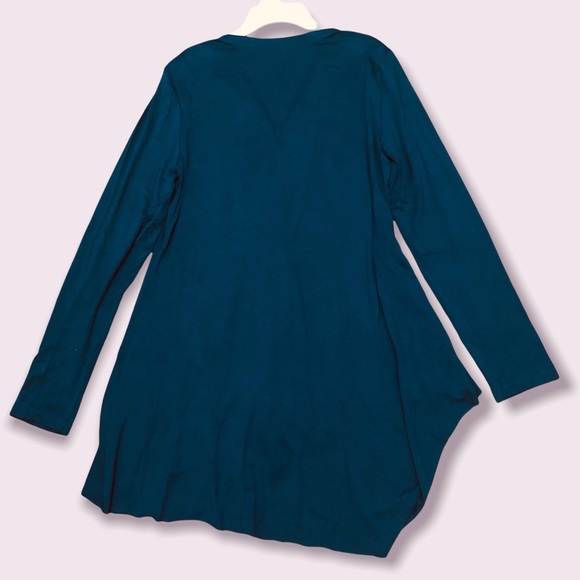 Soft Surrounding 100% Cotton. Teal Asymmetric Tunic Women’s Sz M - Picture 3 of 11
